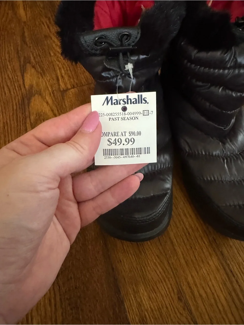 The North Face Black Puffer Winter Boots with Faux Fur Cuff